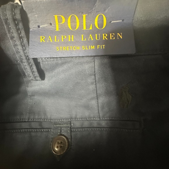 Polo Ralph Lauren Pants Stretch Slim Fit‎ Men's 40x29 Navy Blue Chinos Twill New - Picture 8 of 9